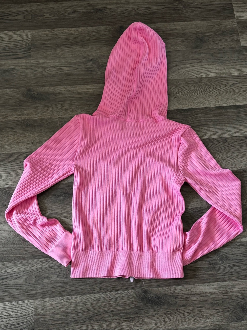 Pink Ribbed 3-Piece Loungewear Set - Tank, Zip Hoodie & Leggings - Picture 4 of 8